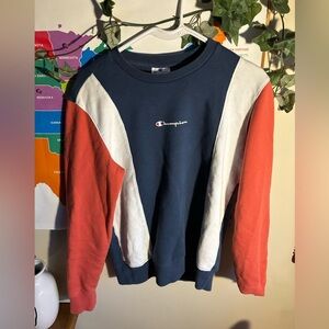Multi colored champion sweater